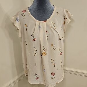 Iris Cream Floral Blouse